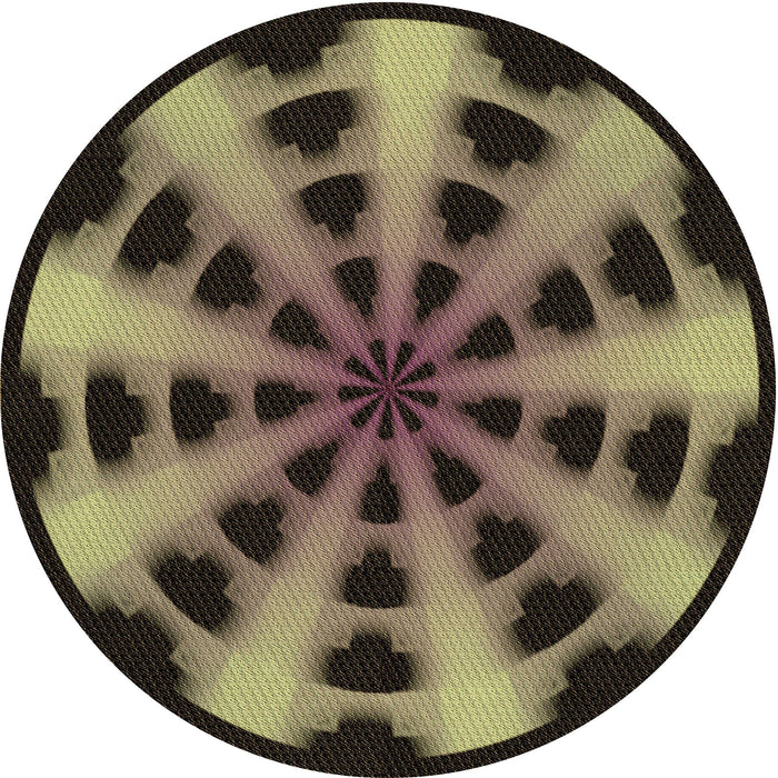 Square Patterned Copper Brown Rug, pat683brn