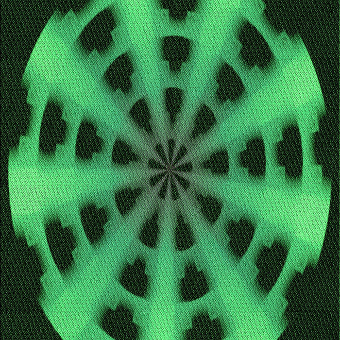 Patterned Dark Forest Green Rug, pat683grn