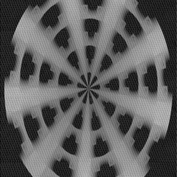 Patterned Midnight Gray Rug, pat683gry