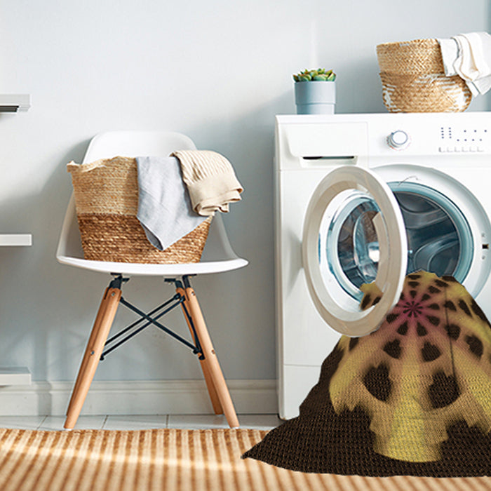 Machine Washable Transitional Night Red Rug in a Washing Machine, wshpat683org