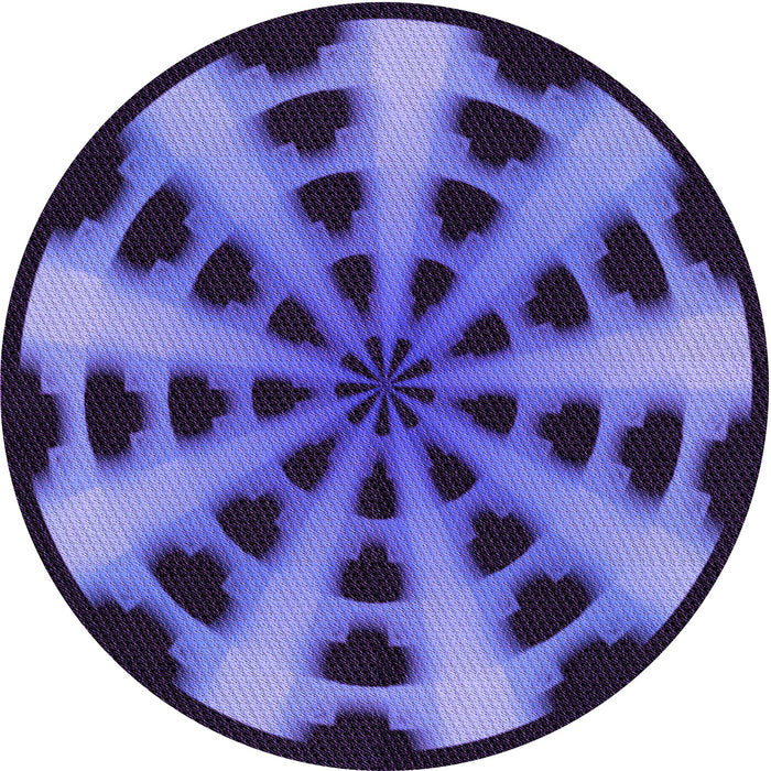 Square Patterned Light Slate Blue Rug, pat683pur