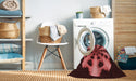 Machine Washable Transitional Red Rug in a Washing Machine, wshpat683rd