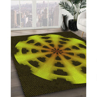 Patterned Black Brown Rug, pat683yw