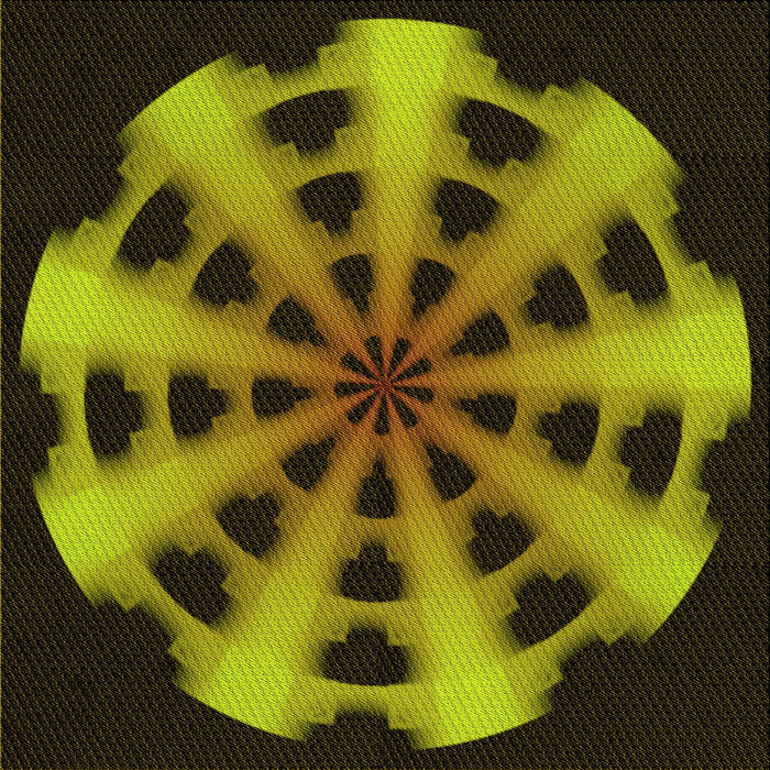 Round Patterned Black Brown Rug, pat683yw