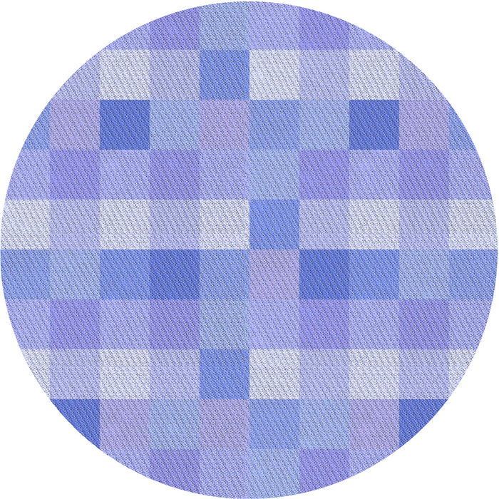 Square Patterned Light Slate Blue Rug, pat684blu