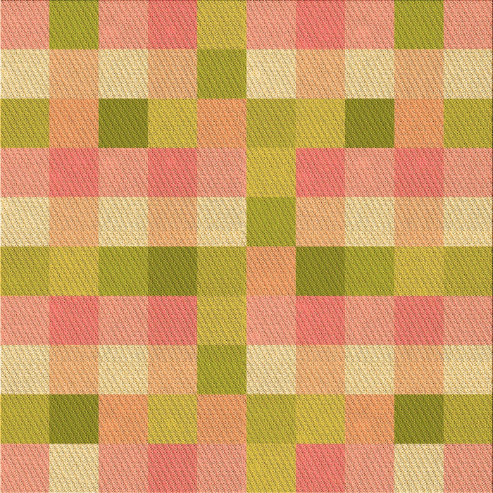 Round Patterned Orange Rug, pat684org