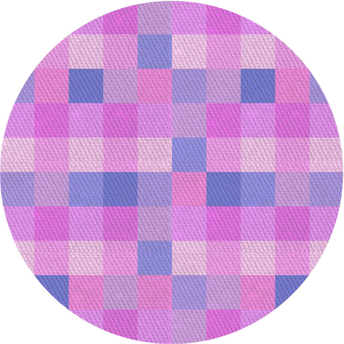 Square Patterned Bright Lilac Purple Rug, pat684pur