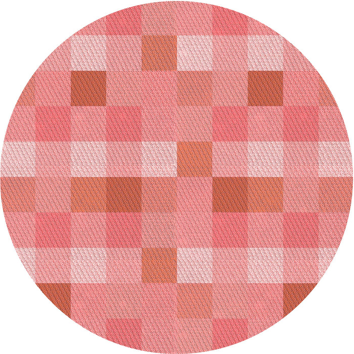 Square Machine Washable Transitional Light Salmon Pink Rug in a Living Room, wshpat684rd