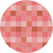 Square Machine Washable Transitional Light Salmon Pink Rug in a Living Room, wshpat684rd