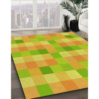 Patterned Green Rug, pat684yw