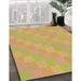 Machine Washable Transitional Orange Rug in a Family Room, wshpat685brn