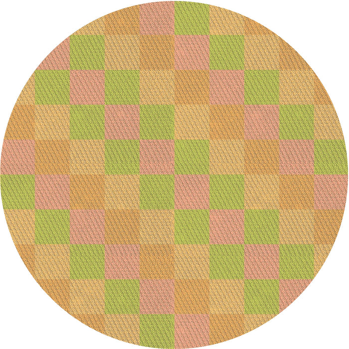 Square Patterned Orange Rug, pat685brn