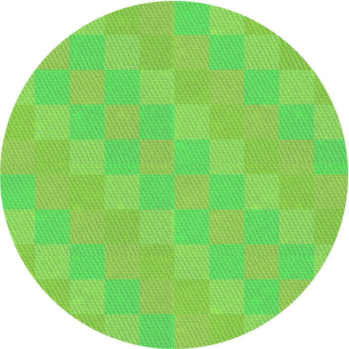 Square Machine Washable Transitional Emerald Green Rug in a Living Room, wshpat685grn