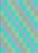 Patterned Turquoise Green Rug, pat685lblu