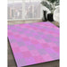 Machine Washable Transitional Violet Purple Rug in a Family Room, wshpat685pur