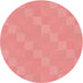 Square Machine Washable Transitional Light Coral Pink Rug in a Living Room, wshpat685rd