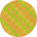 Square Patterned Neon Yellow Green Rug, pat685yw