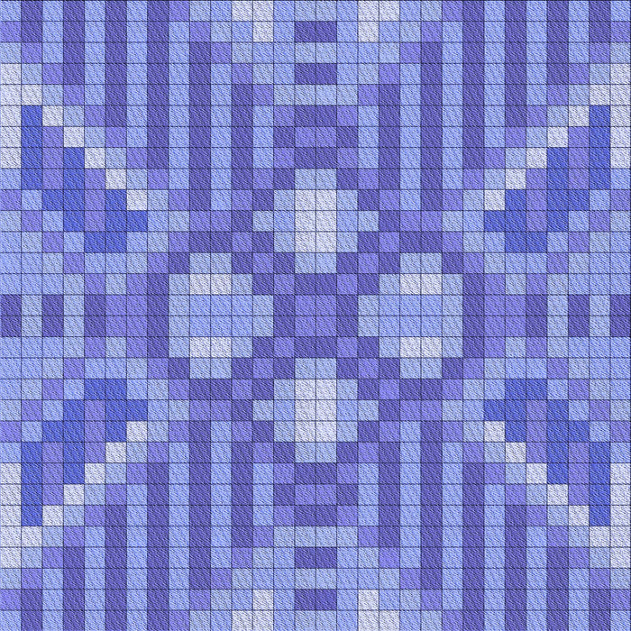 Round Patterned Denim Blue Rug, pat686blu