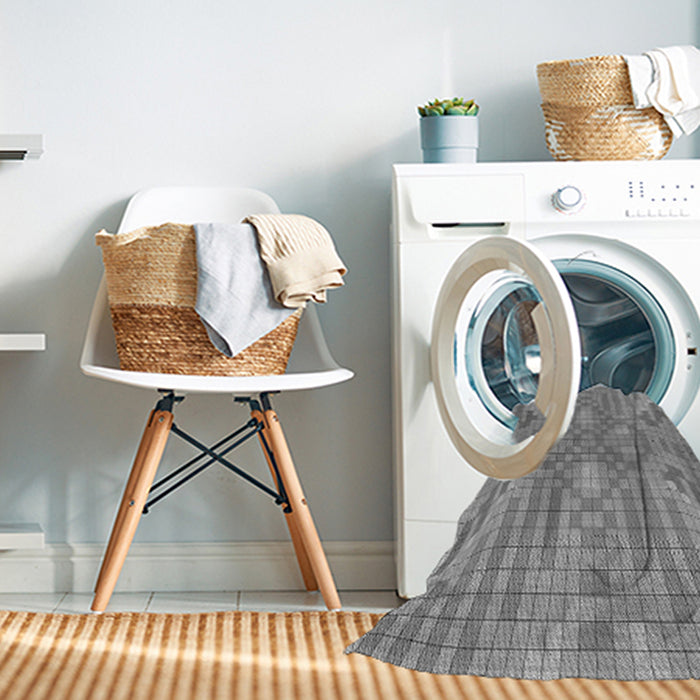 Machine Washable Transitional Cloud Gray Rug in a Washing Machine, wshpat686gry