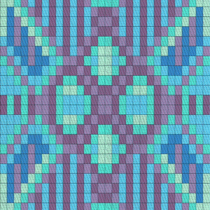 Patterned Bright Turquoise Blue Rug, pat686lblu