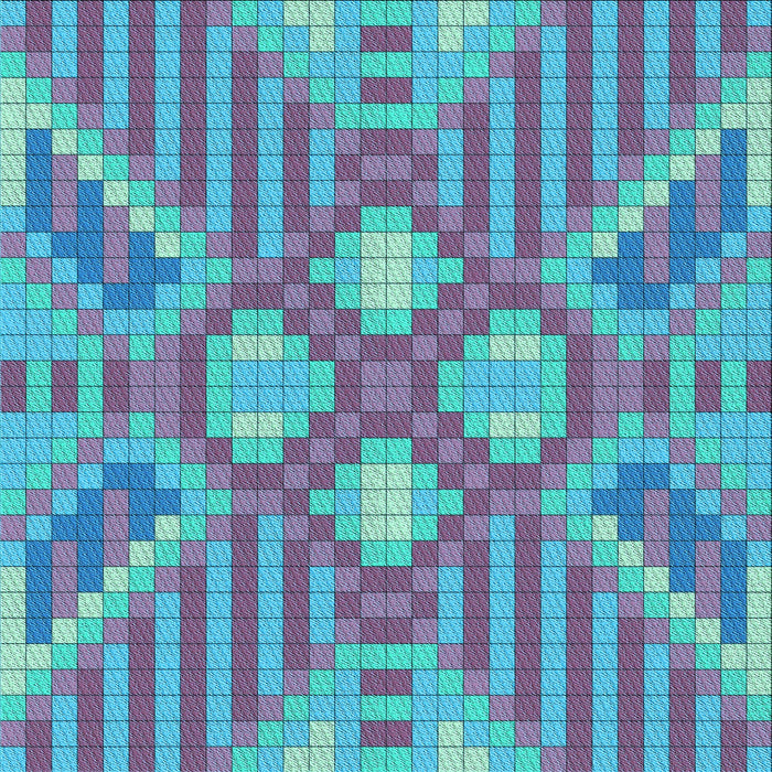 Round Patterned Bright Turquoise Blue Rug, pat686lblu