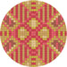 Square Patterned Yellow Rug, pat686org