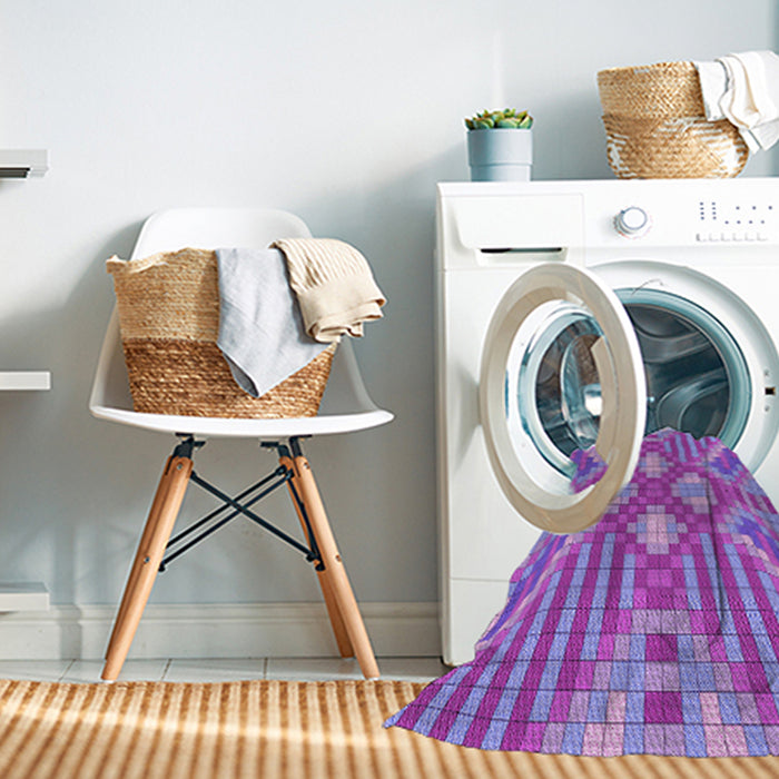 Machine Washable Transitional Purple Mimosa Purple Rug in a Washing Machine, wshpat686pur
