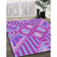 Patterned Purple Mimosa Purple Rug, pat686pur