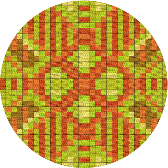 Square Machine Washable Transitional Orange Red Orange Rug in a Living Room, wshpat686yw