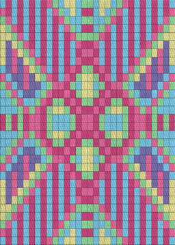 Patterned AquaMarine Green Novelty Rug, pat686