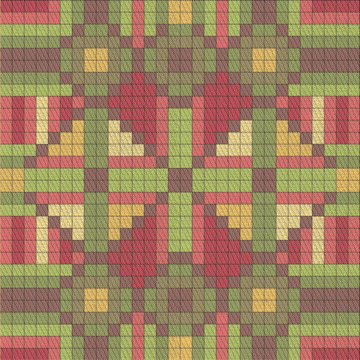 Round Patterned Green Rug, pat687brn