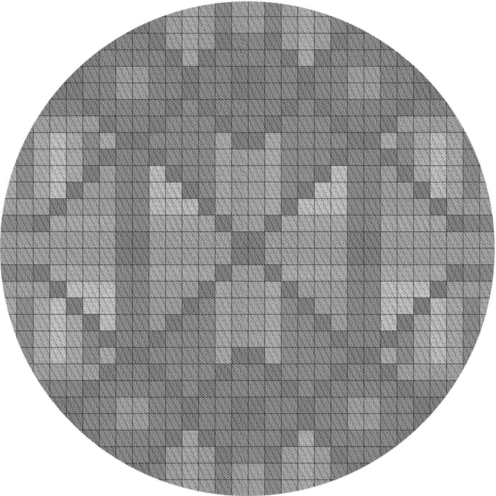 Square Patterned Dark Gray Rug, pat687gry