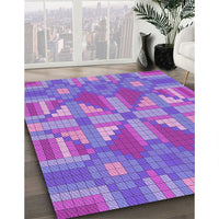 Patterned Purple Mimosa Purple Rug, pat687pur