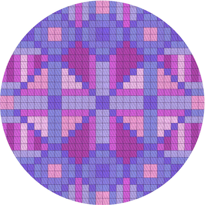 Square Machine Washable Transitional Purple Mimosa Purple Rug in a Living Room, wshpat687pur