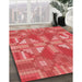 Machine Washable Transitional Red Rug in a Family Room, wshpat687rd