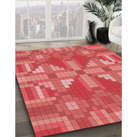 Patterned Red Rug, pat687rd