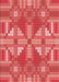 Machine Washable Transitional Red Rug, wshpat687rd