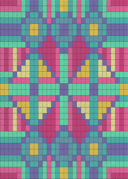 Patterned Pink Plum Purple Novelty Rug, pat687