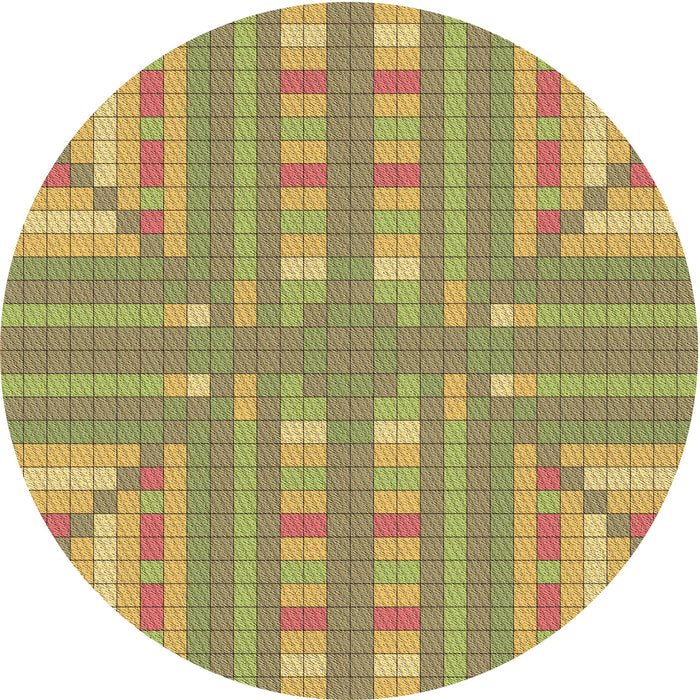 Square Patterned Light Brown Rug, pat688brn