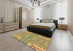 Patterned Light Brown Rug in a Bedroom, pat688brn