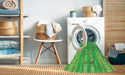 Machine Washable Transitional Neon Green Rug in a Washing Machine, wshpat688grn