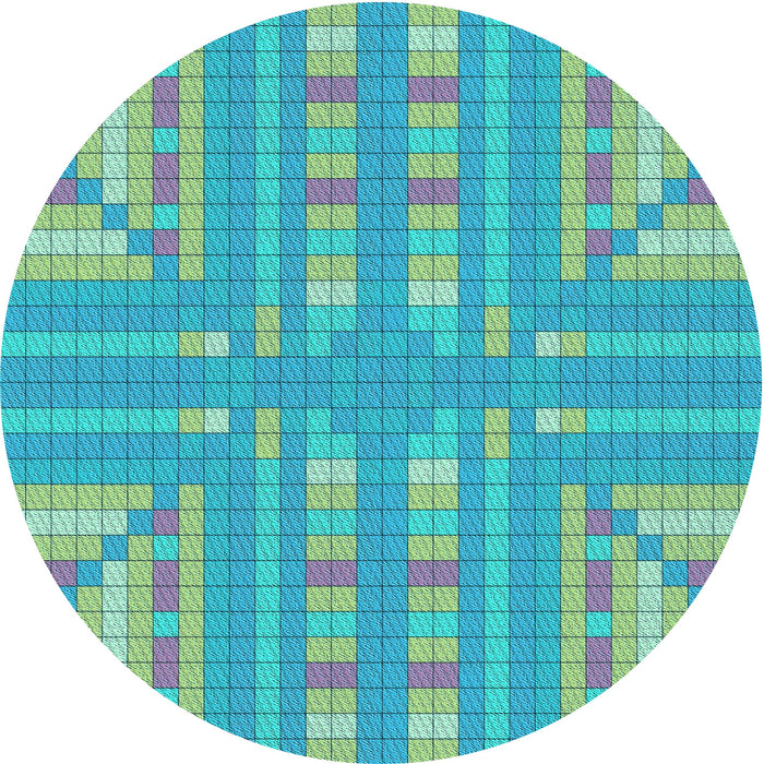 Square Machine Washable Transitional Turquoise Green Rug in a Living Room, wshpat688lblu