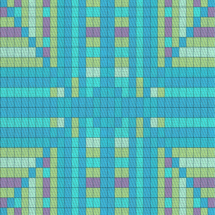 Patterned Turquoise Green Rug, pat688lblu