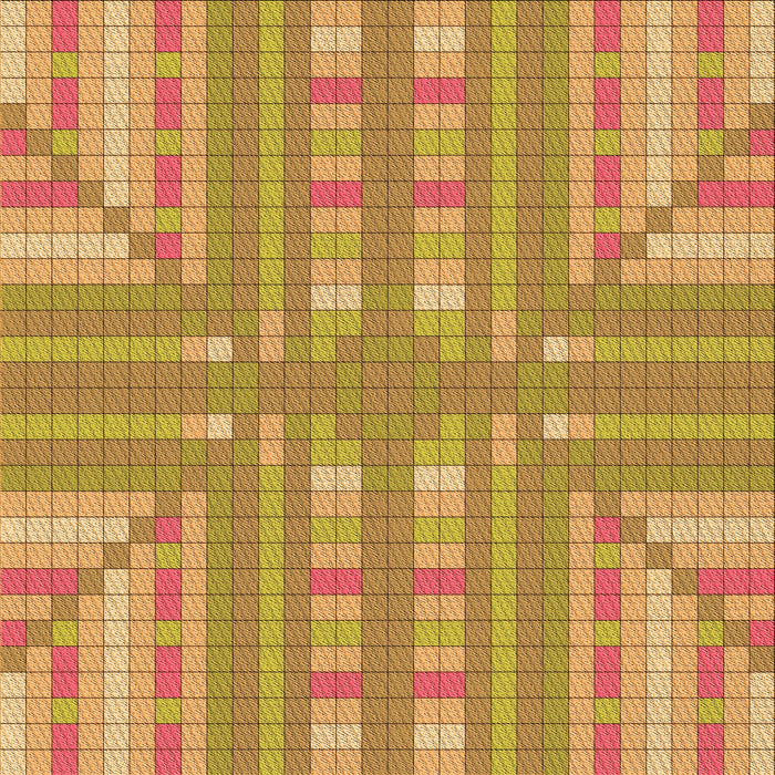 Round Patterned Orange Rug, pat688org