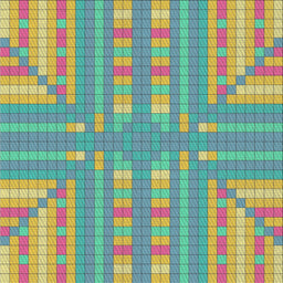 Square Patterned Light Green Modern Rug, pat688