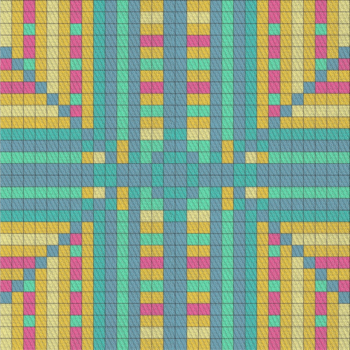 Square Patterned Light Green Modern Rug, pat688