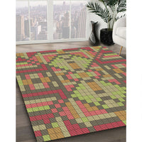 Patterned Sienna Brown Rug, pat689brn