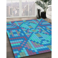 Patterned Blue Rug, pat689lblu