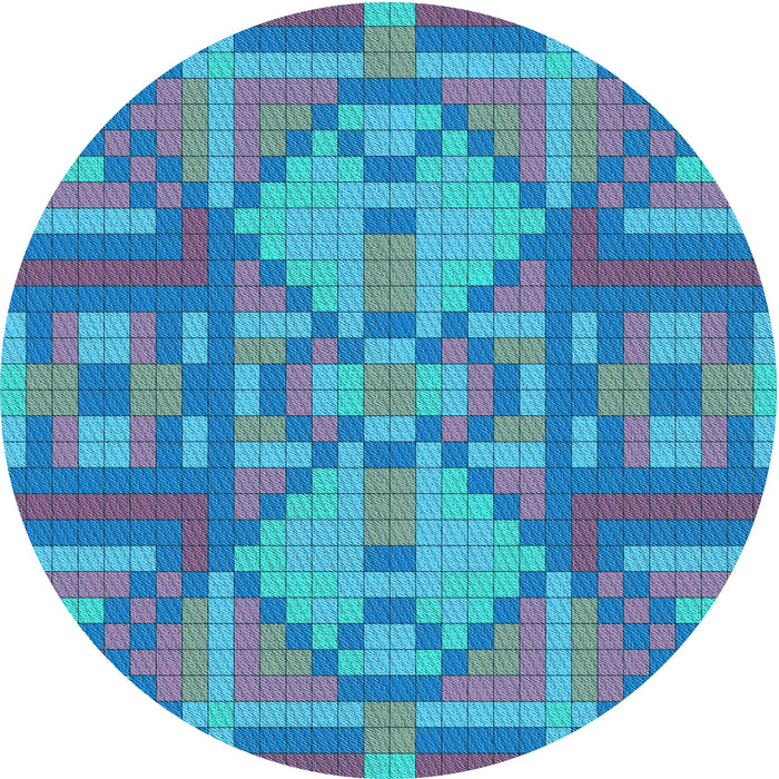 Square Machine Washable Transitional Blue Rug in a Living Room, wshpat689lblu