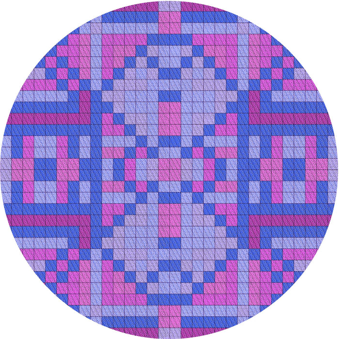 Square Machine Washable Transitional Light Slate Blue Rug in a Living Room, wshpat689pur